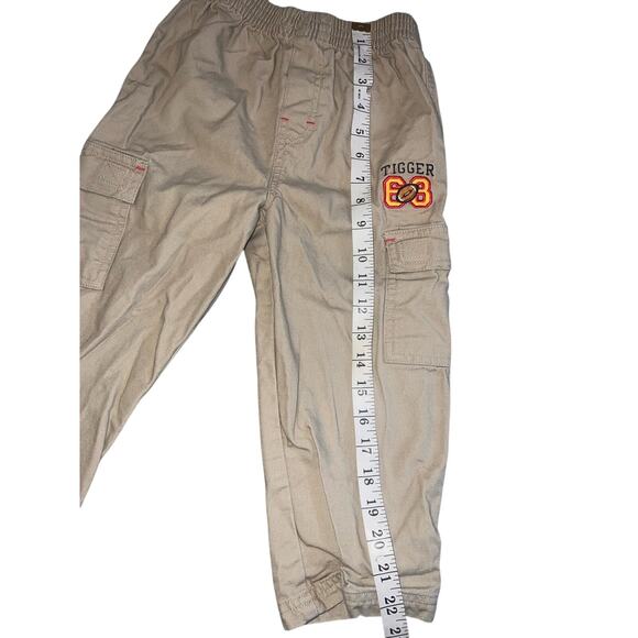 Vintage Disney Kids Tigger football pull on cargo pants  tan size 4T 90s - Picture 5 of 5